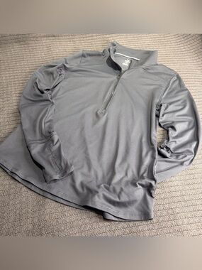Under Armour Launch Pro 1/2 Zip Grey Fitted Top Size Small